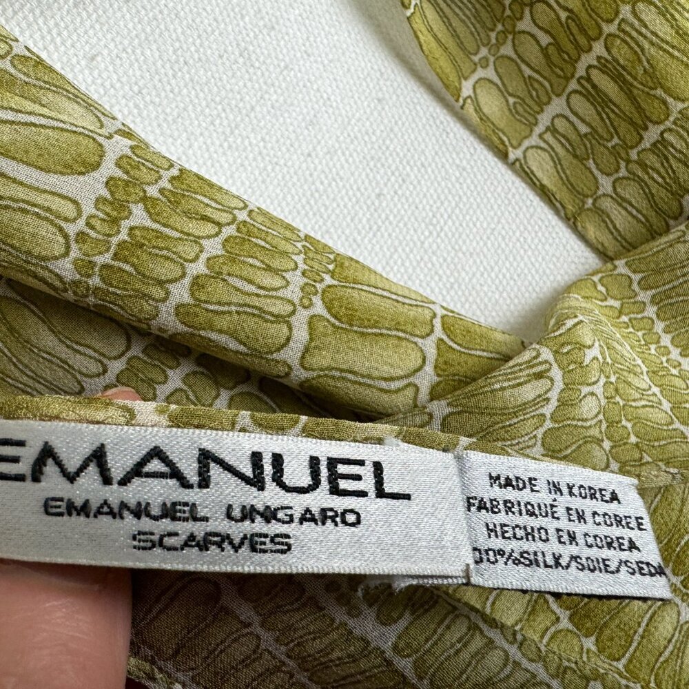 Vintage EMANUEL Ungaro 100% Silk Scarf - Picture 5 of 6